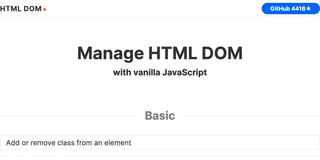 screenshot: HTML DOM