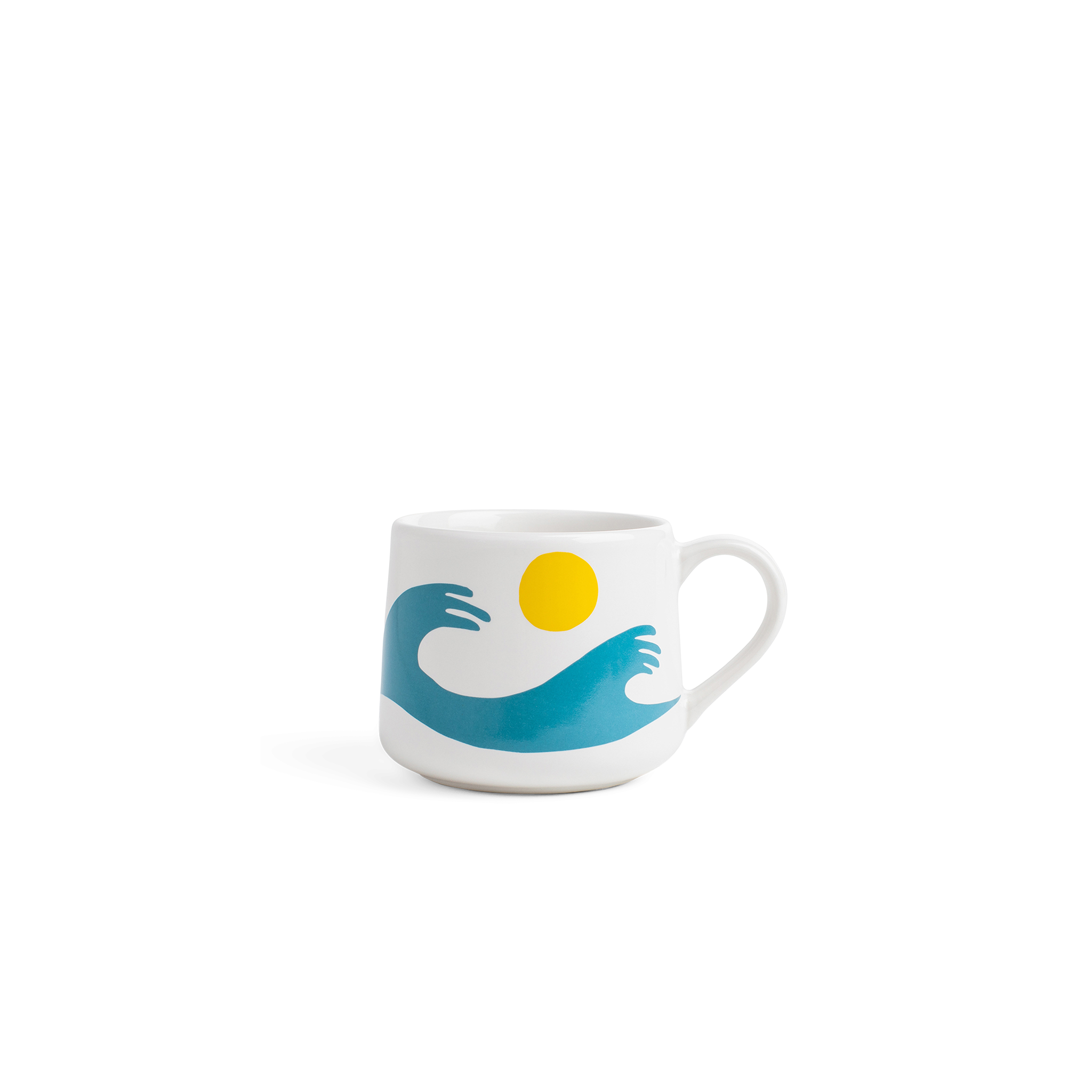 Ty Williams - Blue Waves - 12oz Crescent Mug