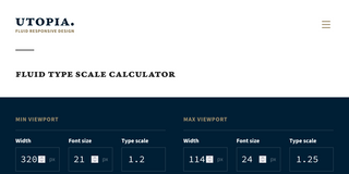 screenshot: Fluid Type Scale
      Calculator